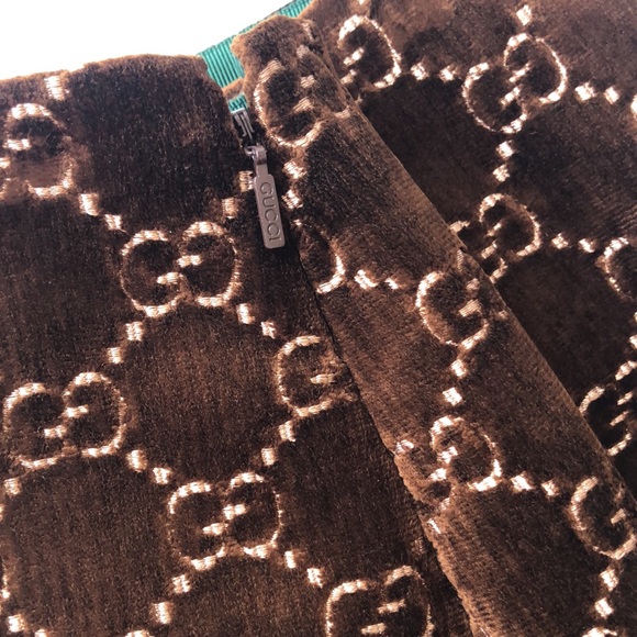 Gucci monogram GG velvet skirt - Picture 3 of 11